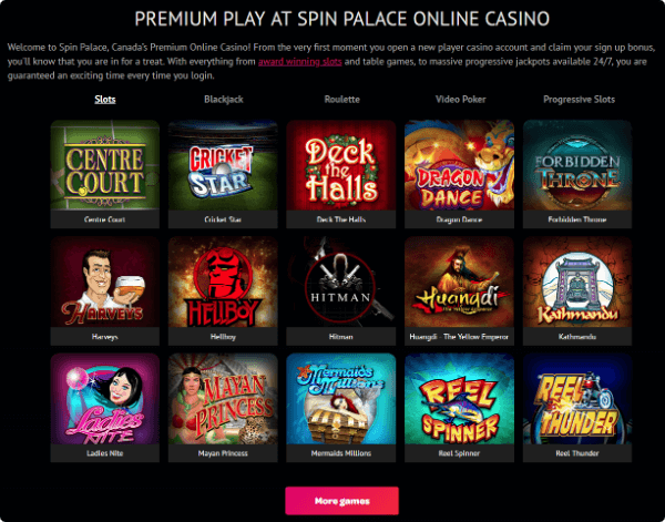 Spinpalace Casino Online